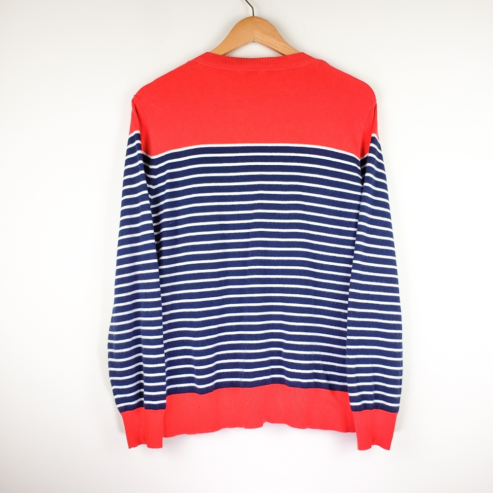 Nautica Striped Nautical Long Cardigan Sweater